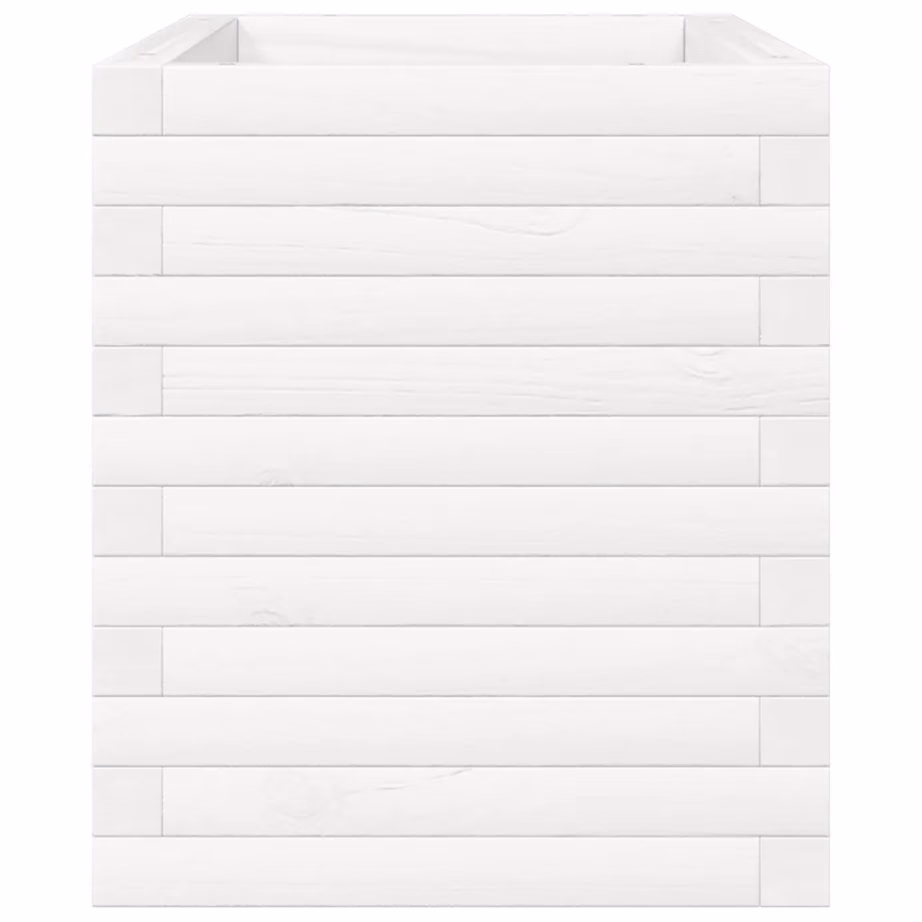 Valge männipuidust aia taimekast, 70 x 40 x 45,5 cm – 6