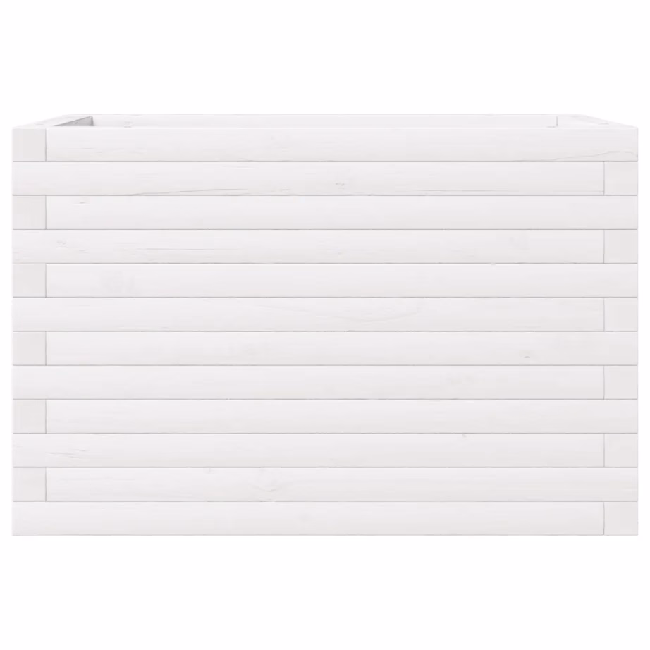 Valge männipuidust aia taimekast, 70 x 40 x 46 cm – 5