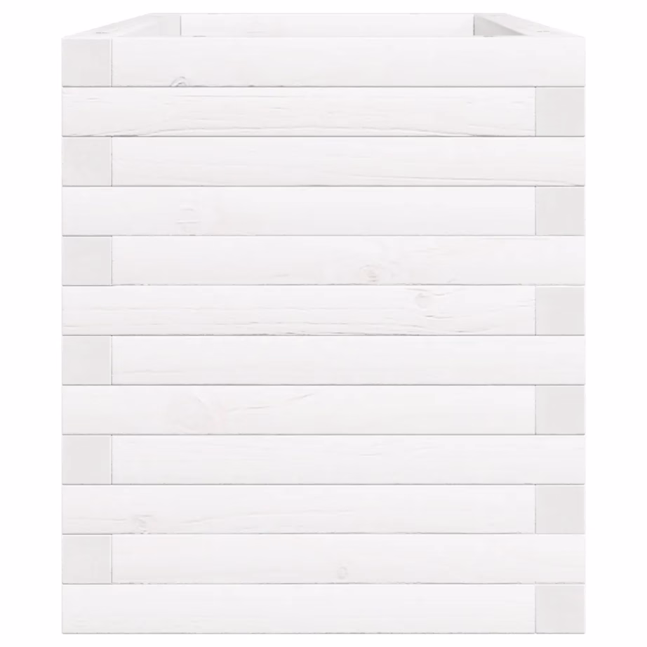 Valge männipuidust aia taimekast, 70 x 40 x 46 cm – 6