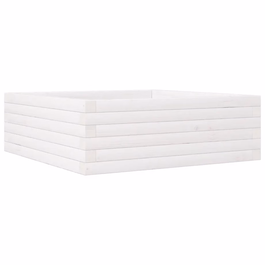Aia taimekast männipuidust, valge, 70 x 70 x 23 cm – 2