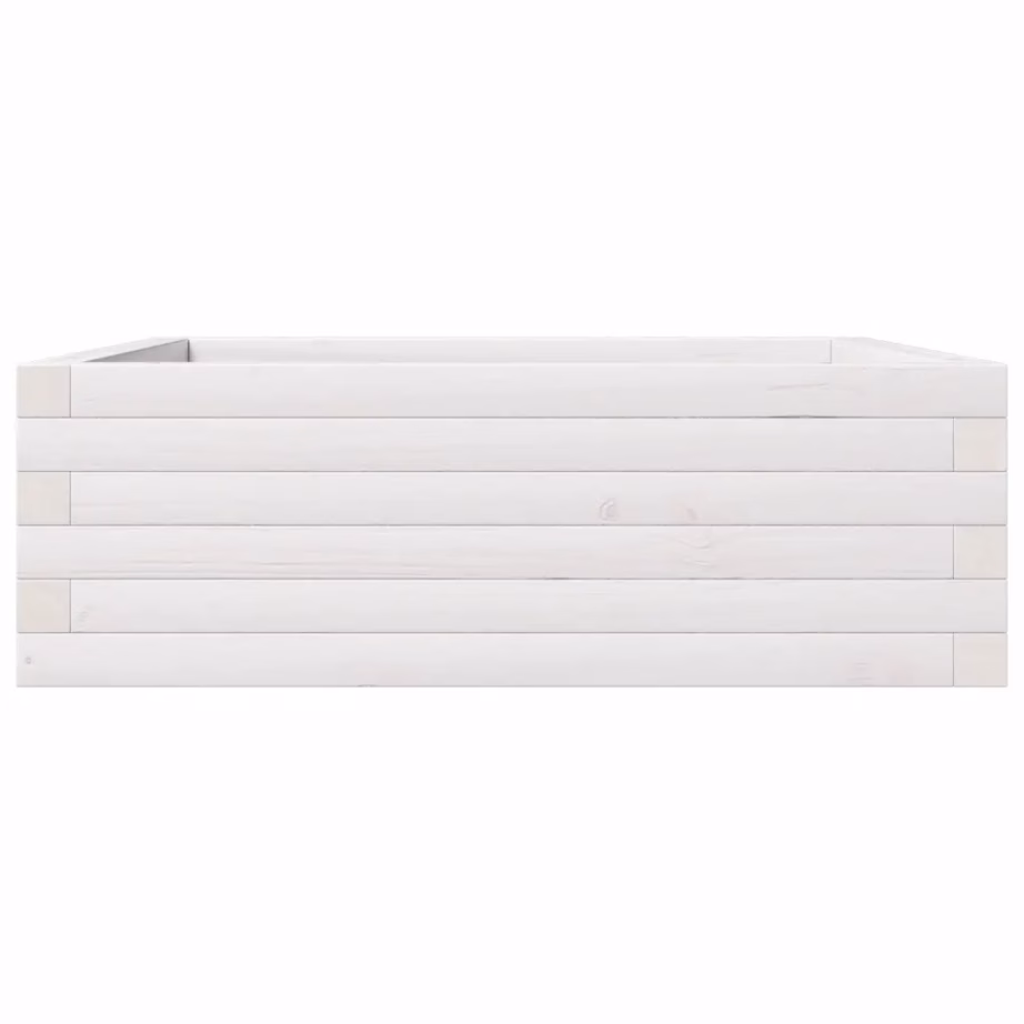 Aia taimekast männipuidust, valge, 70 x 70 x 23 cm – 5