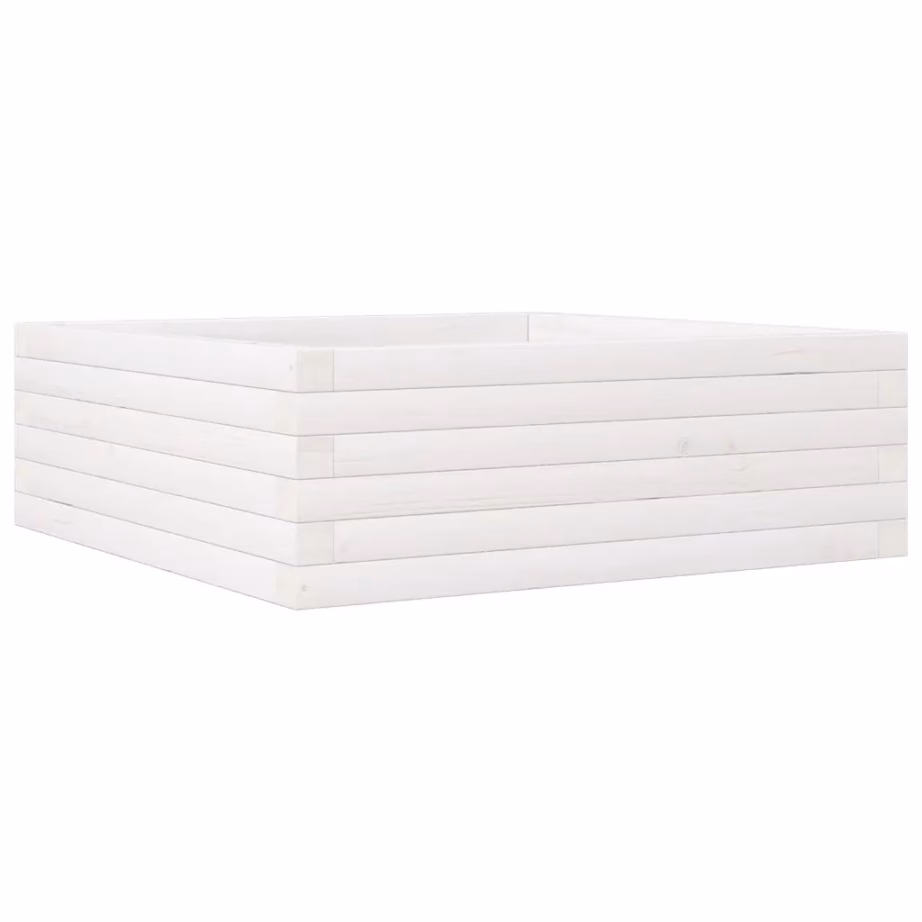 Aia taimekast männipuidust, valge, 70 x 70 x 23 cm – 7