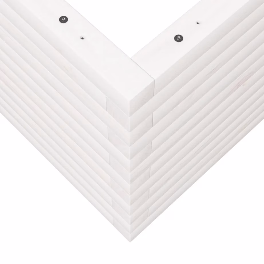 Männipuidust aia taimekast, valge, 70 x 70 x 45,5 cm – 8