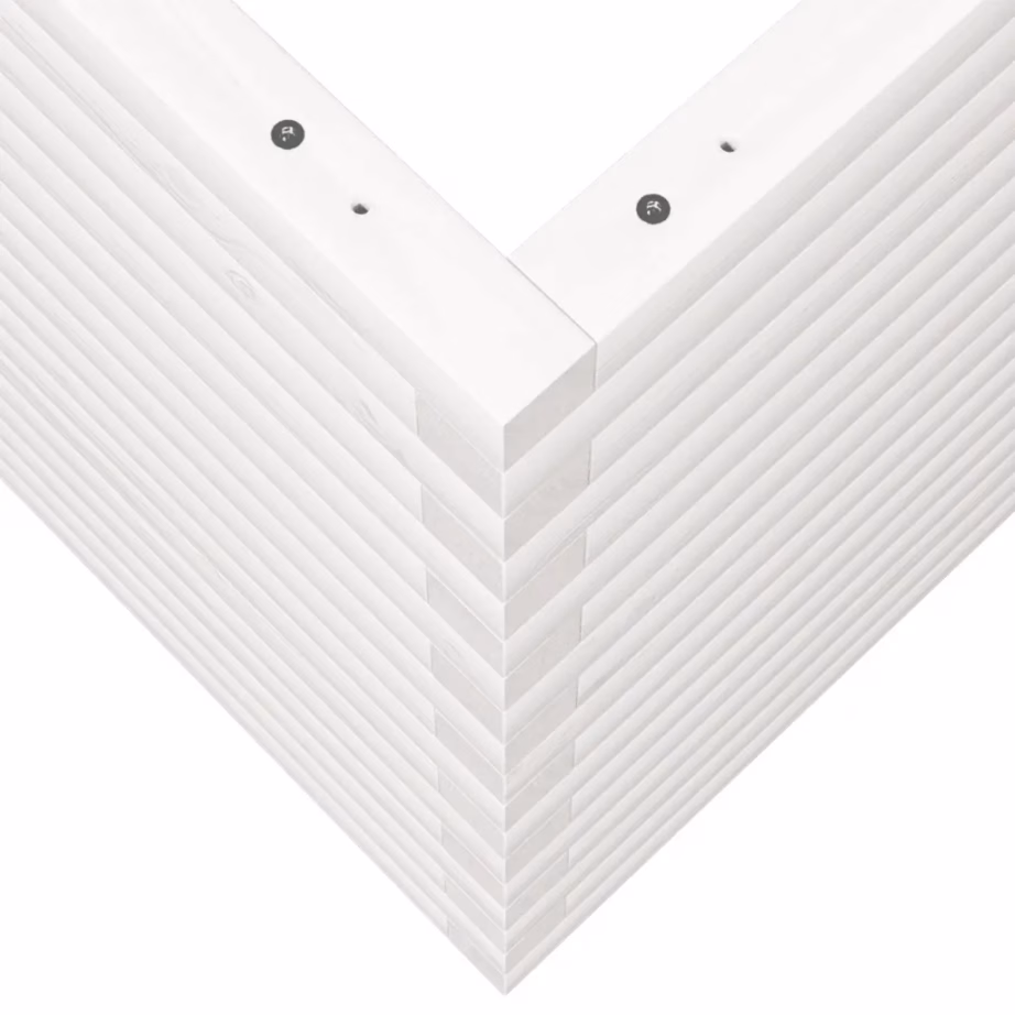 Valge männipuidust aia taimekast 70 x 70 x 68,5 cm – 8