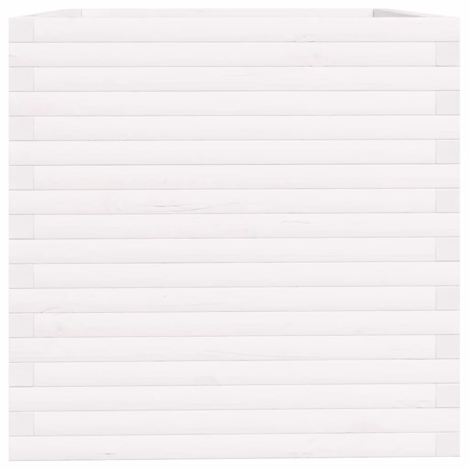 Valge männipuidust aia taimekast, 70 x 70 x 72,5 cm – 6