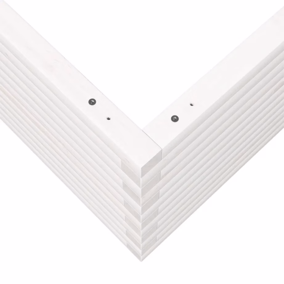 Valge männipuidust aia taimekast avatud põhjaga, 80 x 80 x 45,5 cm – 8