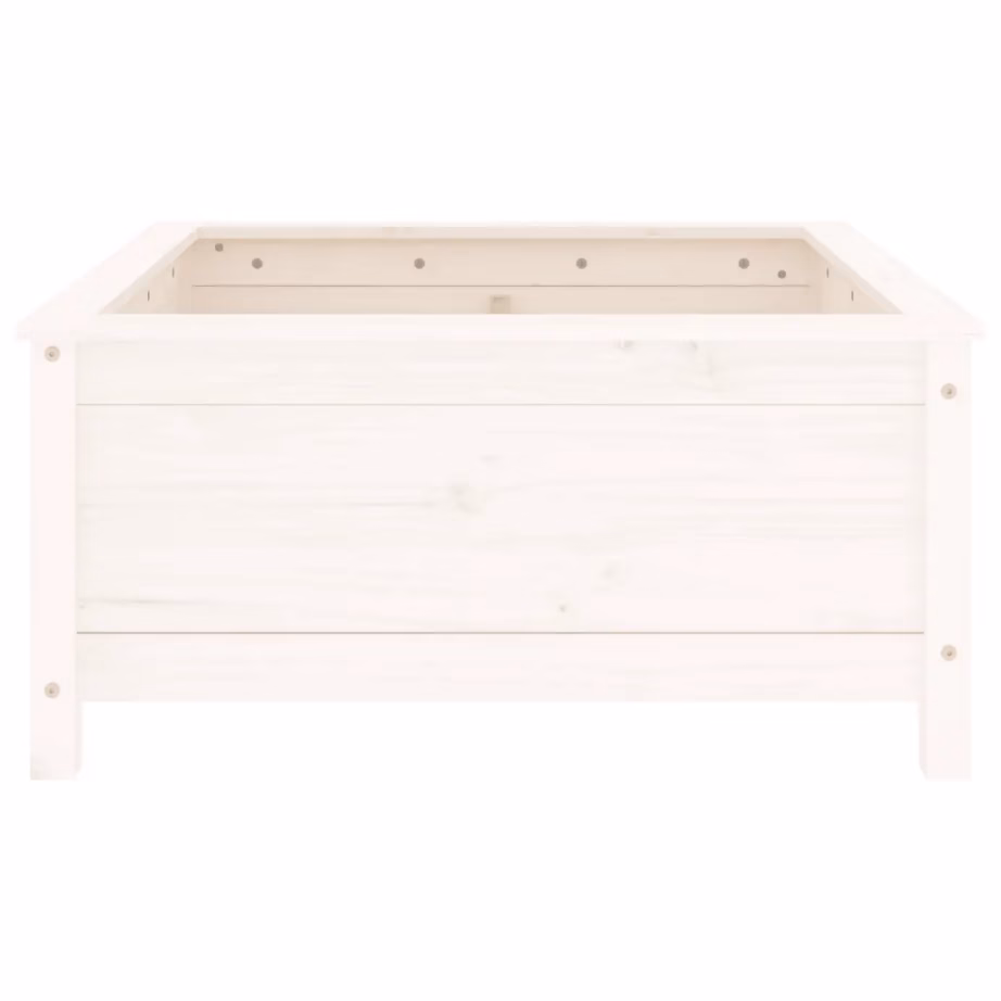 Aia taimekast, valge männipuidust, 82,5 x 82,5 x 39 cm – 4