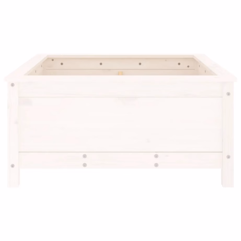 Aia taimekast, valge männipuidust, 82,5 x 82,5 x 39 cm – 5