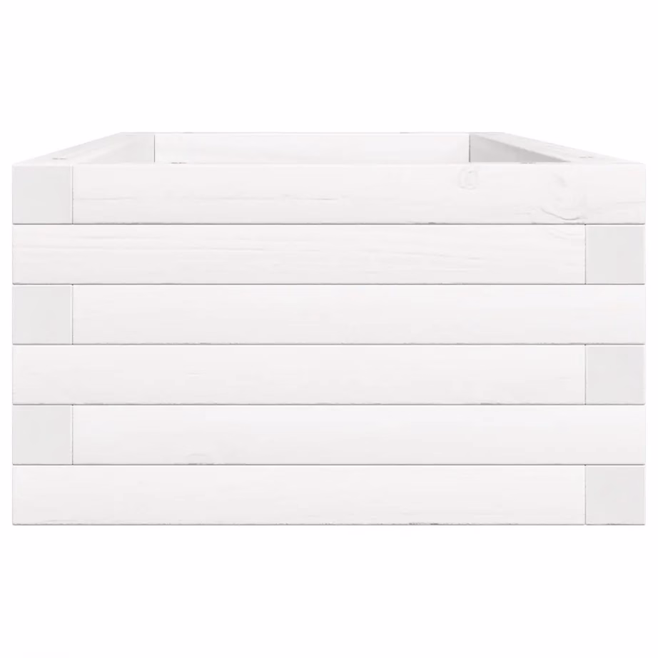Valge aia taimekast männipuidust, 90 x 40 x 23 cm – 6