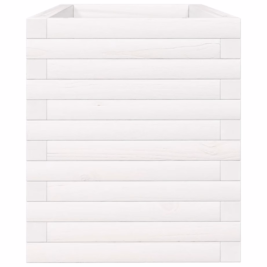 Valge männipuidust aia taimekast, 90 x 40 x 45,5 cm – 6