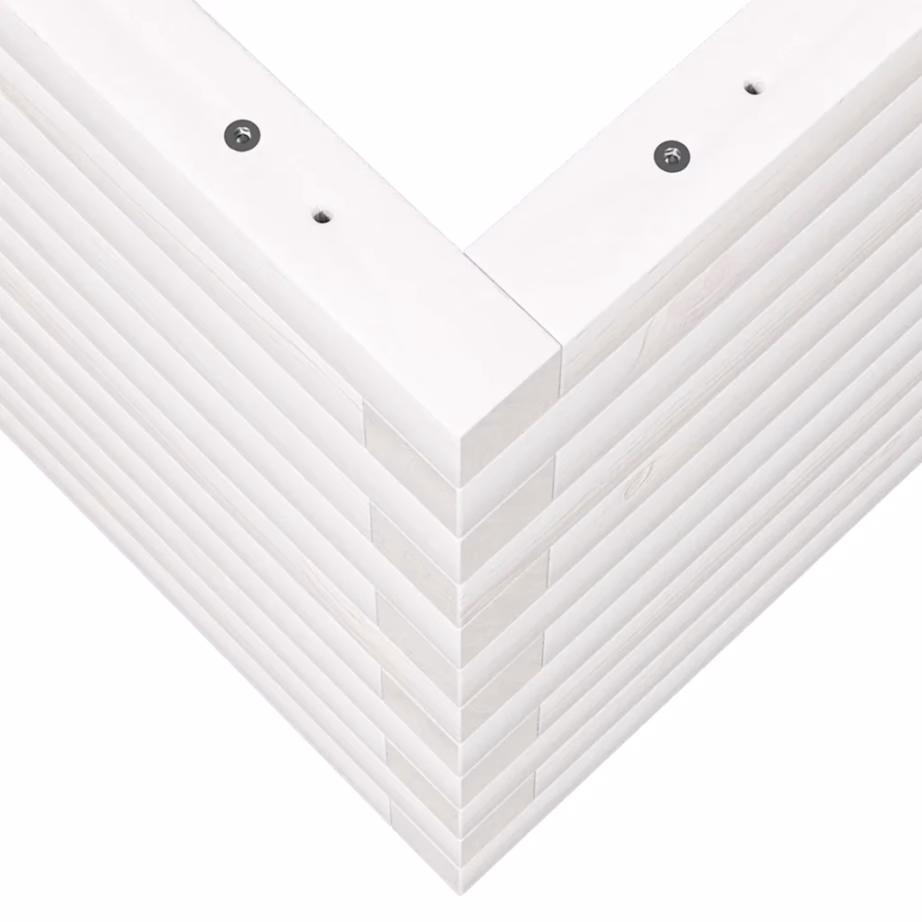 Valge männipuidust aia taimekast, 90 x 40 x 45,5 cm – 8