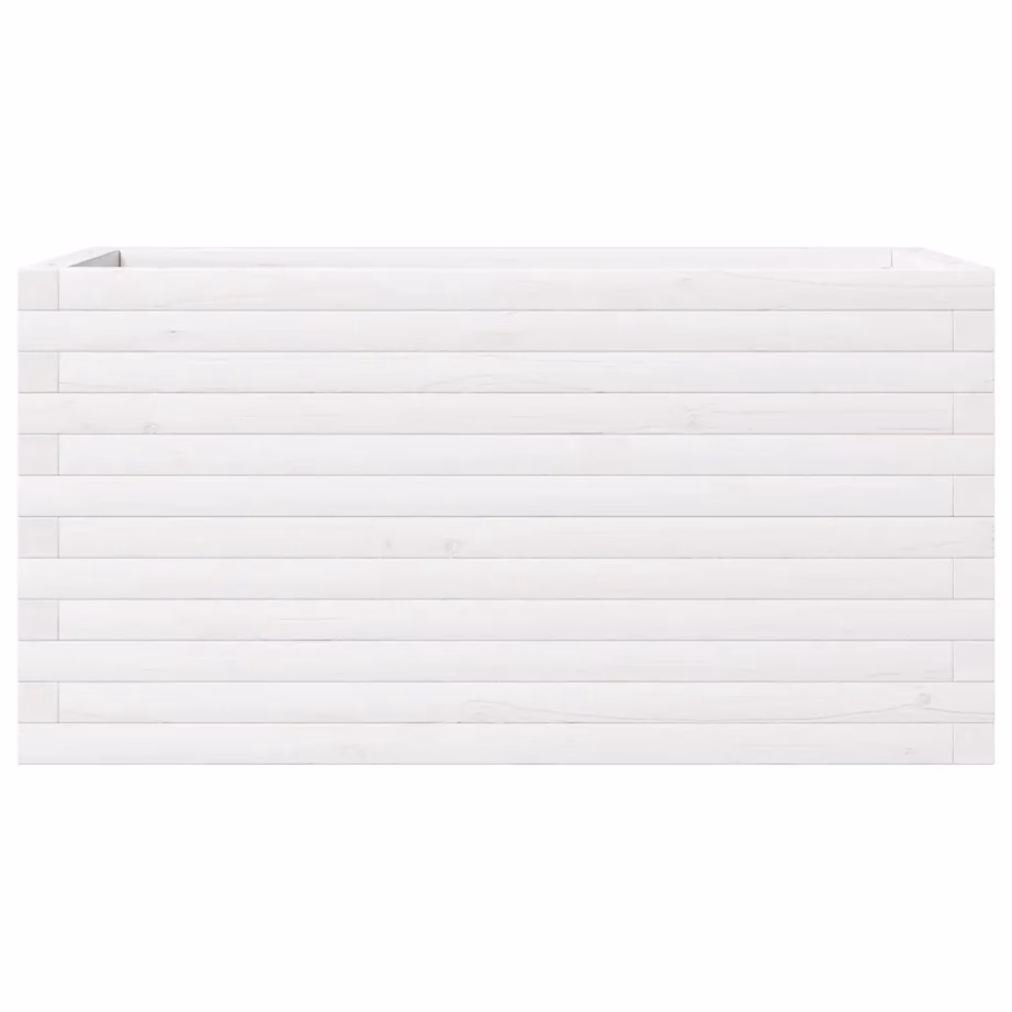 Valge männipuidust aia taimekast, 90 x 40 x 46 cm – 5