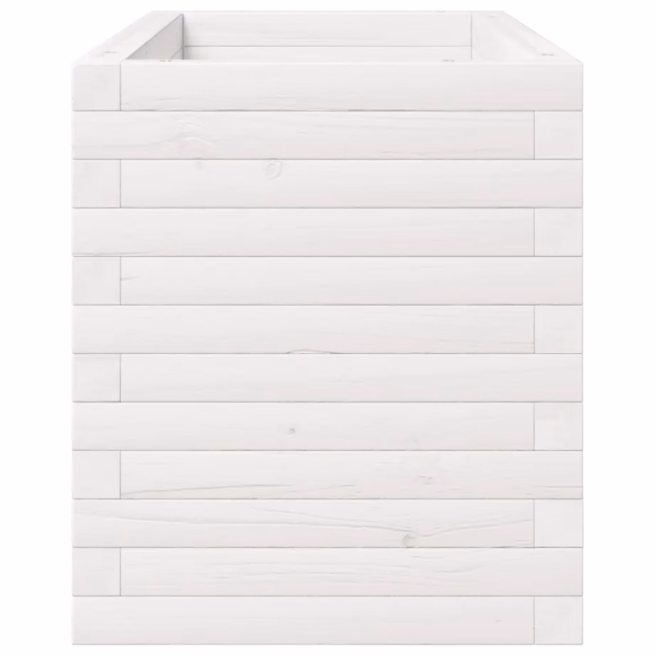 Valge männipuidust aia taimekast, 90 x 40 x 49,5 cm – 6