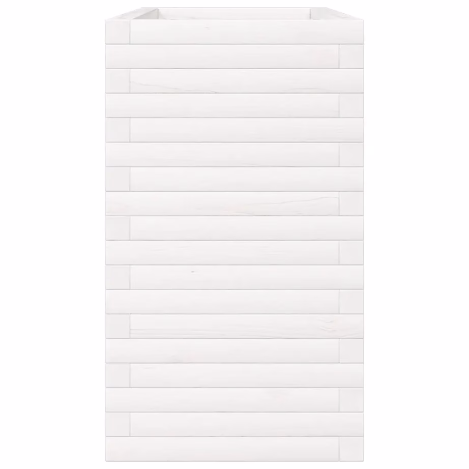 Valge männipuidust aia taimekast 90 x 40 x 68,5 cm – 6