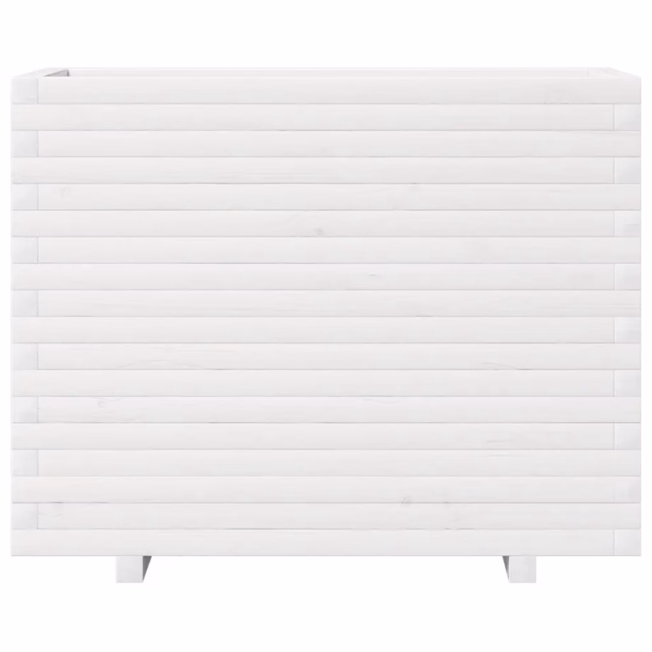 Valge männipuidust aia taimekast, 90 x 40 x 72 cm – 5