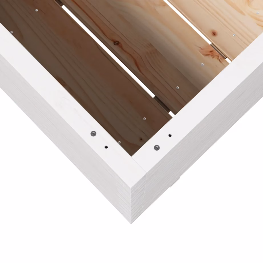 Valge männipuidust aia taimekast, 90 x 40 x 72 cm – 8