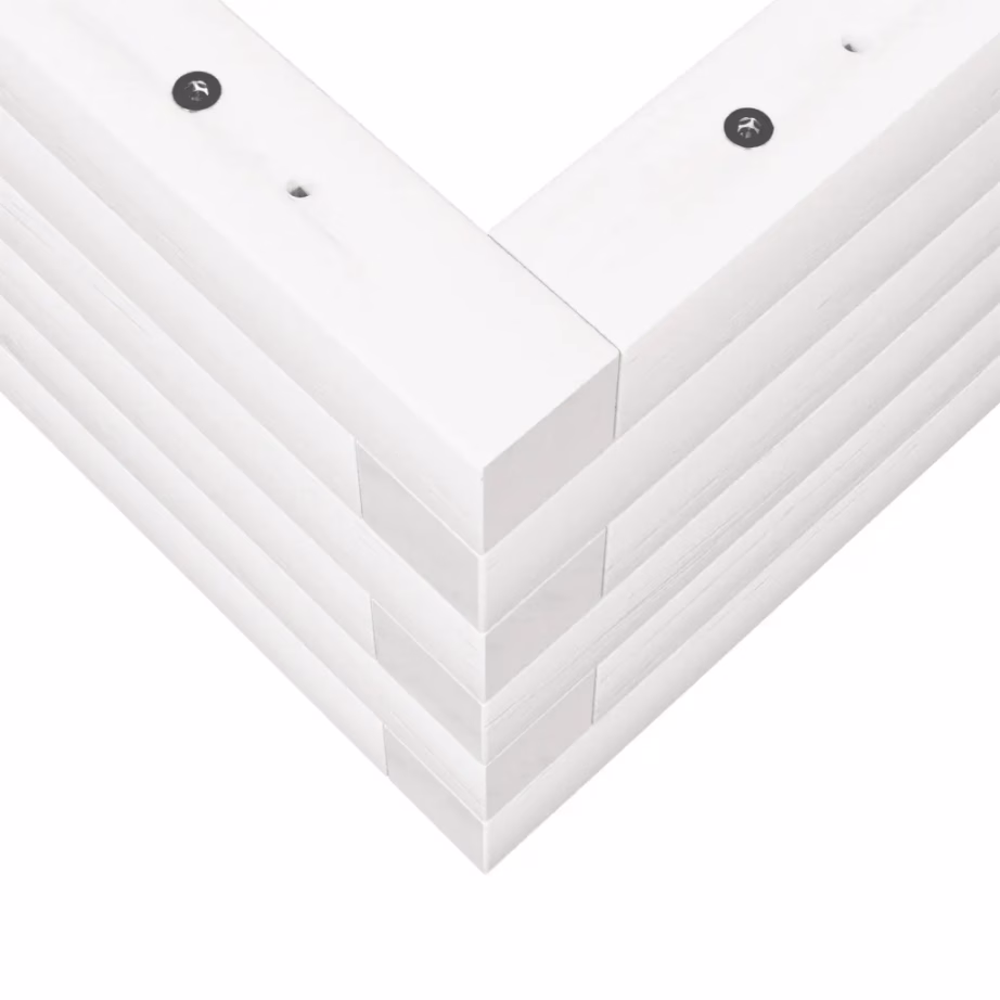 Männipuidust aia taimekast, valge, 90 x 60 x 23 cm – 8