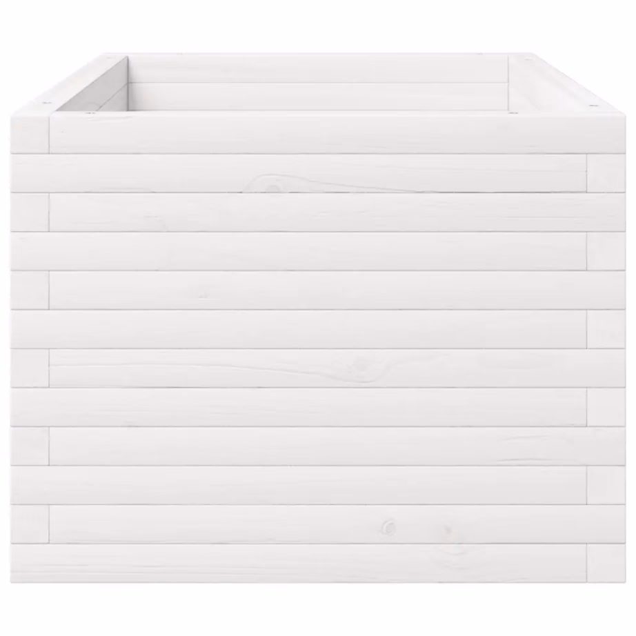 Valge männipuidust aia taimekast, 90 x 60 x 49,5 cm – 6