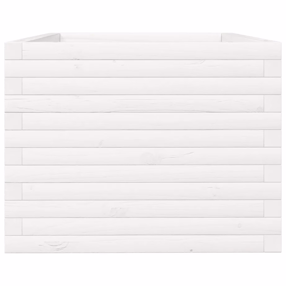 Valge männipuidust aia taimekast, 90 x 60 x 49,5 cm – 6