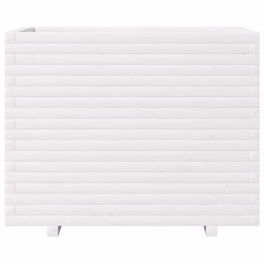 Aia taimekast täismännipuidust, valge, 90 x 60 x 72 cm – 5