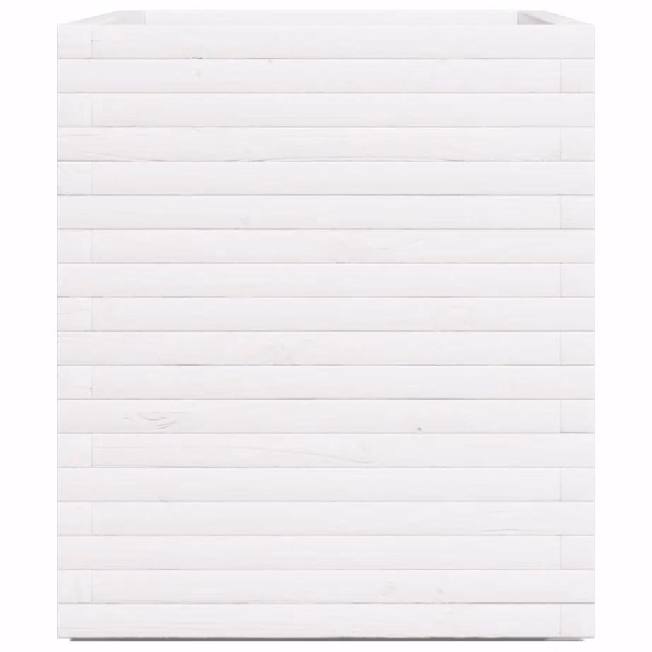 Aia taimekast täismännipuidust, valge, 90 x 60 x 72 cm – 6