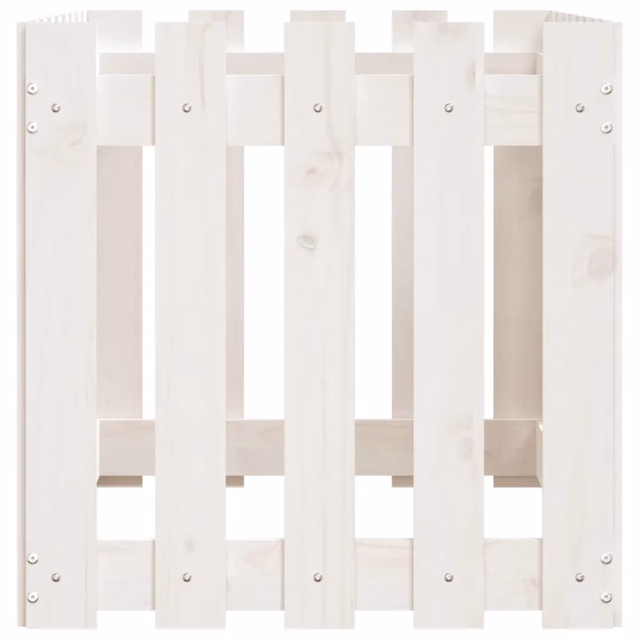 Valge männipuidust kõrgendatud taimelava, 100 x 50 x 50 cm – 6