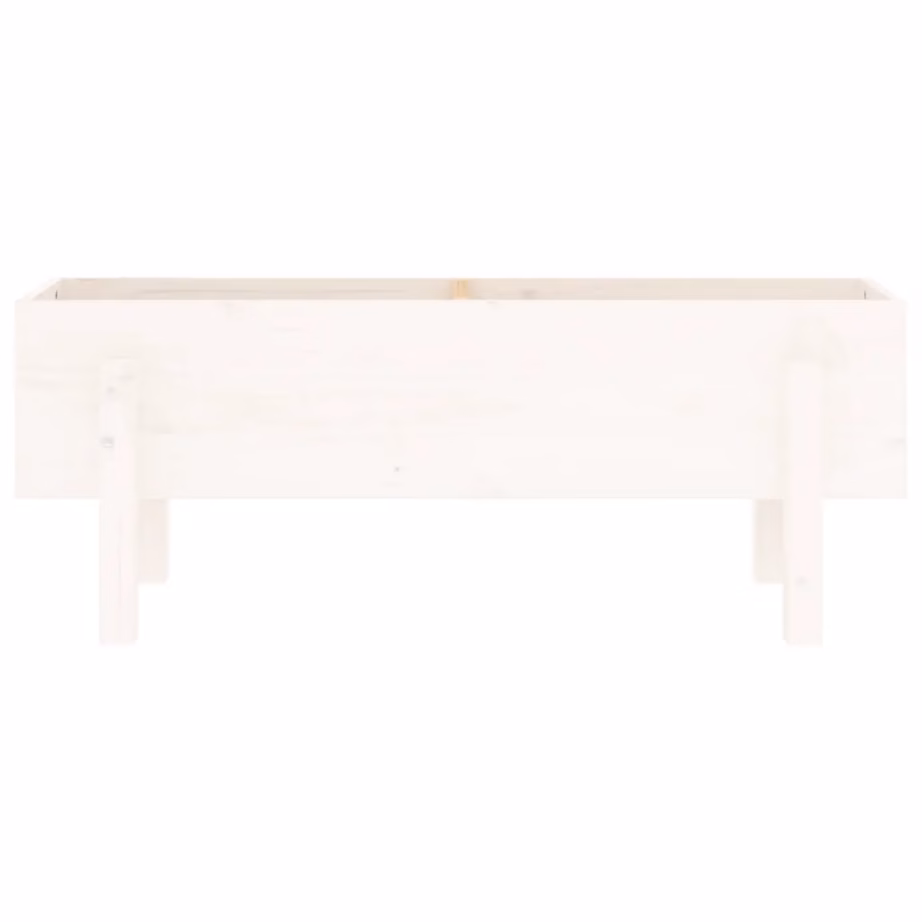 Kõrgendatud aia taimelava, valge männipuit, 101 x 30 x 38 cm – 6