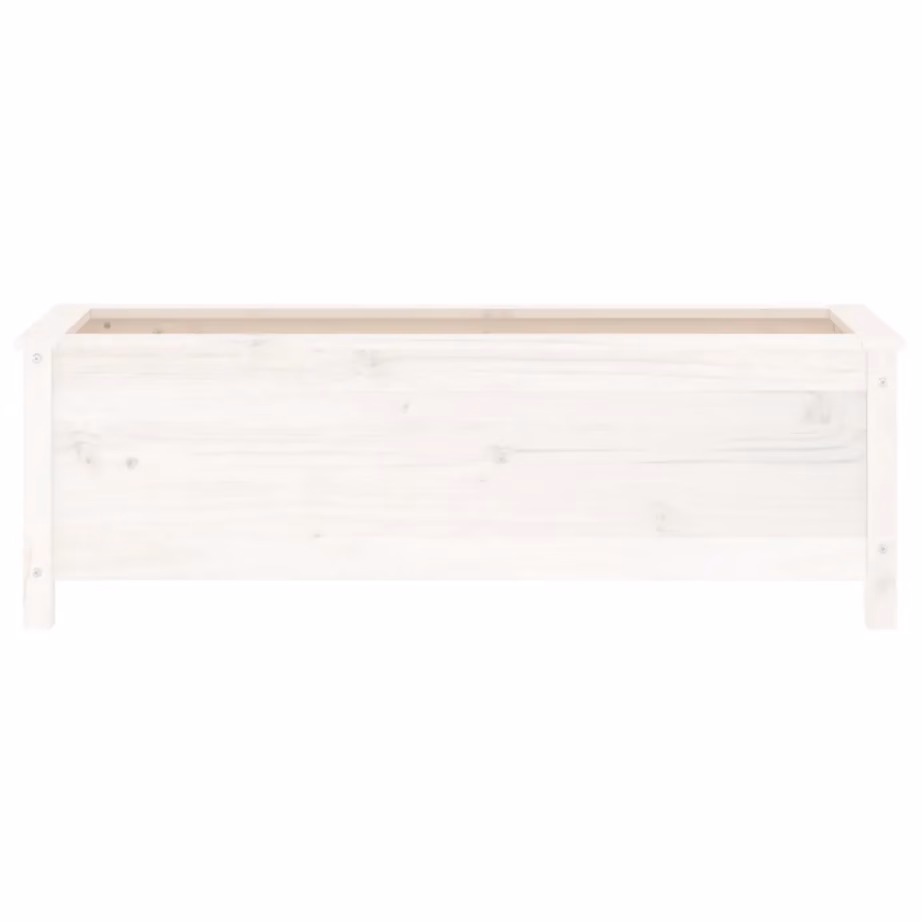 Valge männipuidust kõrgendatud taimelava, 119,5 x 40 x 39 cm – 4