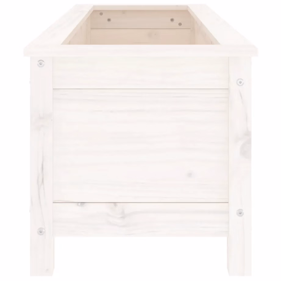 Valge männipuidust kõrgendatud taimelava, 119,5 x 40 x 39 cm – 5