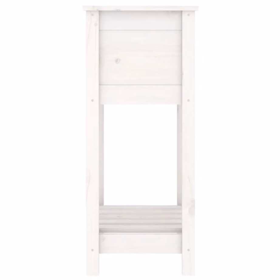 Riiuliga taimekast, valge männipuit, 54 x 34,5 x 81 cm – 6