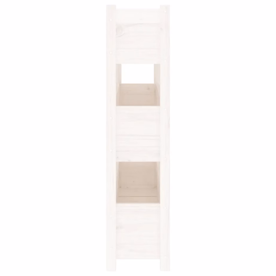 Vertikaalne männipuidust taimekast 3 istutuskastiga, valge, 112 x 25 x 104,5 cm – 6