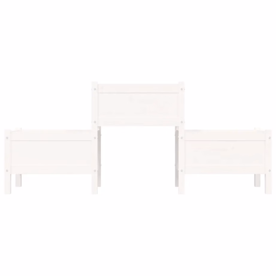 Valge männipuidust taimekast 3 kastiga, 178,5 x 44 x 75 cm – 4