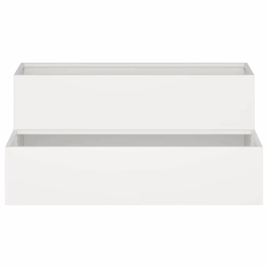 Metallist aia istutuskast, valge, külmvaltsitud teras, 100 x 60 x 45 cm – 6