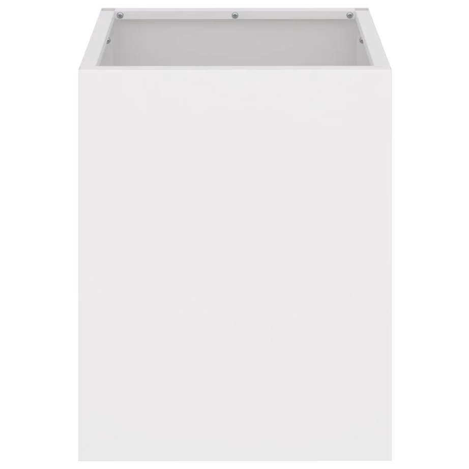 Valge metallist aia istutuspott, 32 x 32 x 40 cm, külmvaltsitud teras – 5