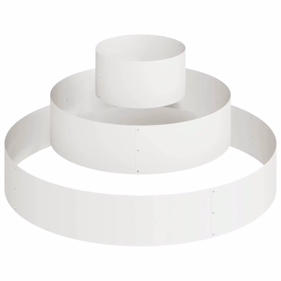 Metallist aia istutuspeenar, valge külmvaltsitud teras, 120 x 120 x 20 cm – 2