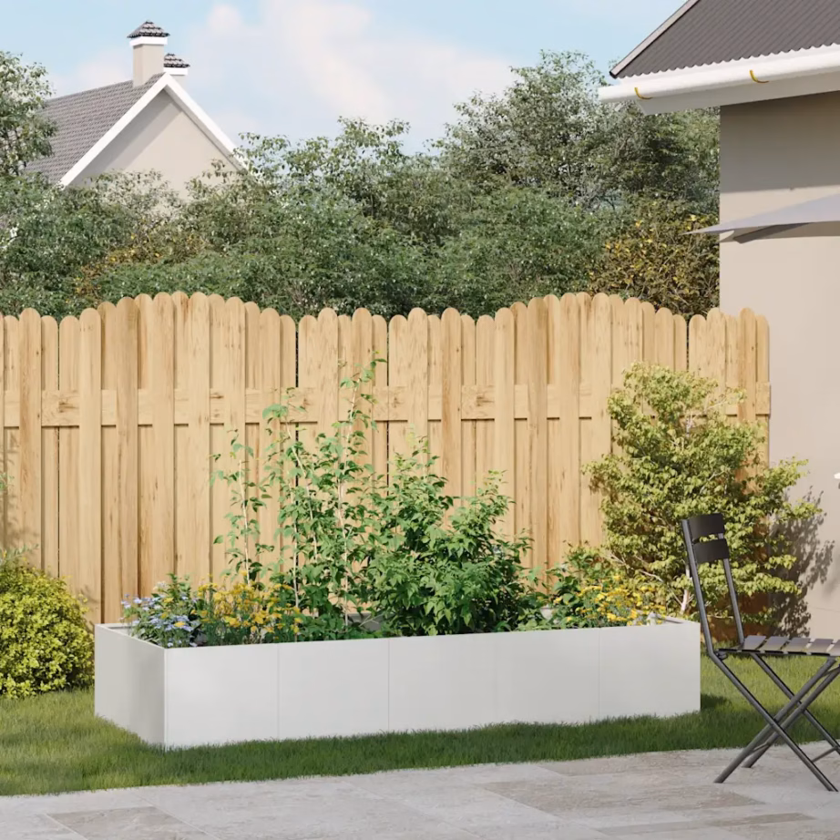 Valge metallist kõrgpeenar avatud põhjaga, külmvaltsitud teras, 200 x 80 x 40 cm – 3