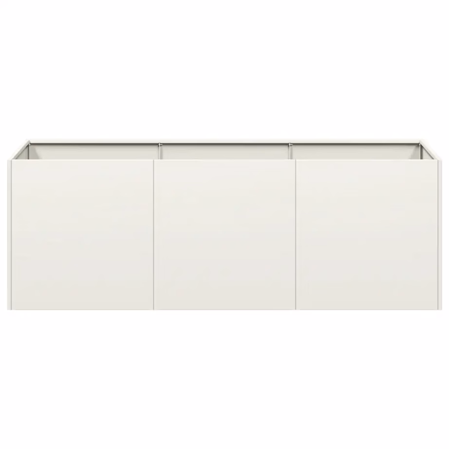 Külmvaltsitud terasest taimekast avatud põhjaga, valge, 120 x 40 x 40 cm – 4