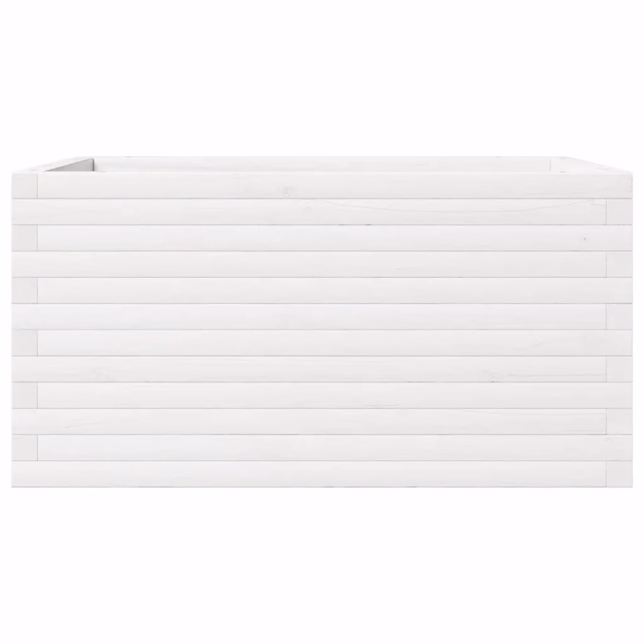 Valge männipuidust aia taimekast, 90 x 60 x 46 cm – 5
