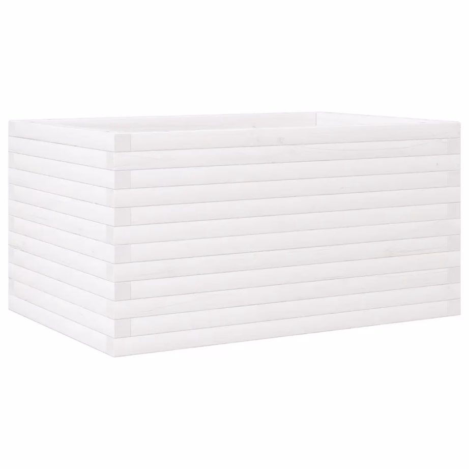 Valge männipuidust aia taimekast, 90 x 60 x 46 cm – 7