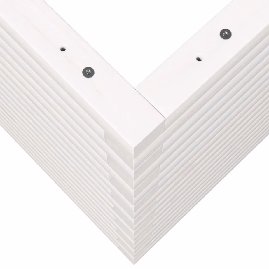 Valge ebatsuugapuidust aia taimekast, 90 x 60 x 68,5 cm – 8