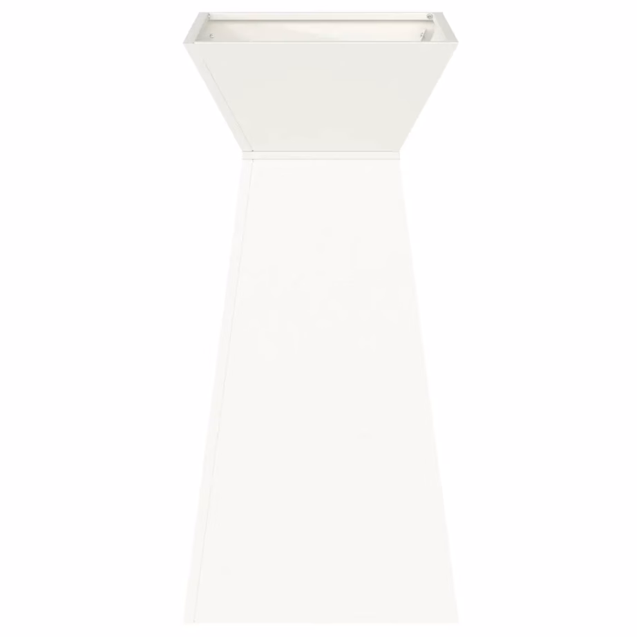 Valge sambakujuline istutusnõu välitingimustesse, 35 x 35 x 73 cm – 5