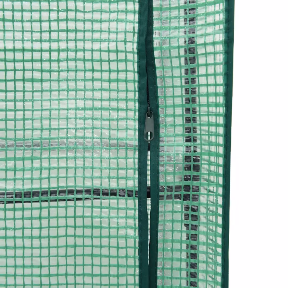 Kõrgendatud taimekast kasvuhoonekattega, rotangiimitatsioon, valge, 120 x 40 x 123 cm – 8