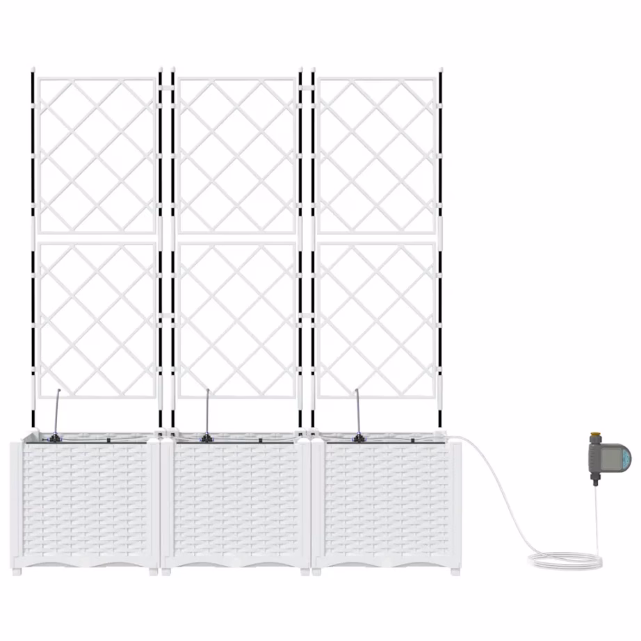 Aia istutuskast ronitaimedele, 3 tk, valge teras, 120 x 40 x 142 cm – 6