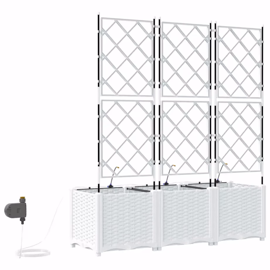 Aia istutuskast ronitaimedele, 3 tk, valge teras, 120 x 40 x 142 cm – 8