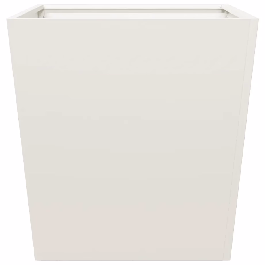 Valge terasest aia taimekast põhjaga, 50 x 50 x 50 cm – 5