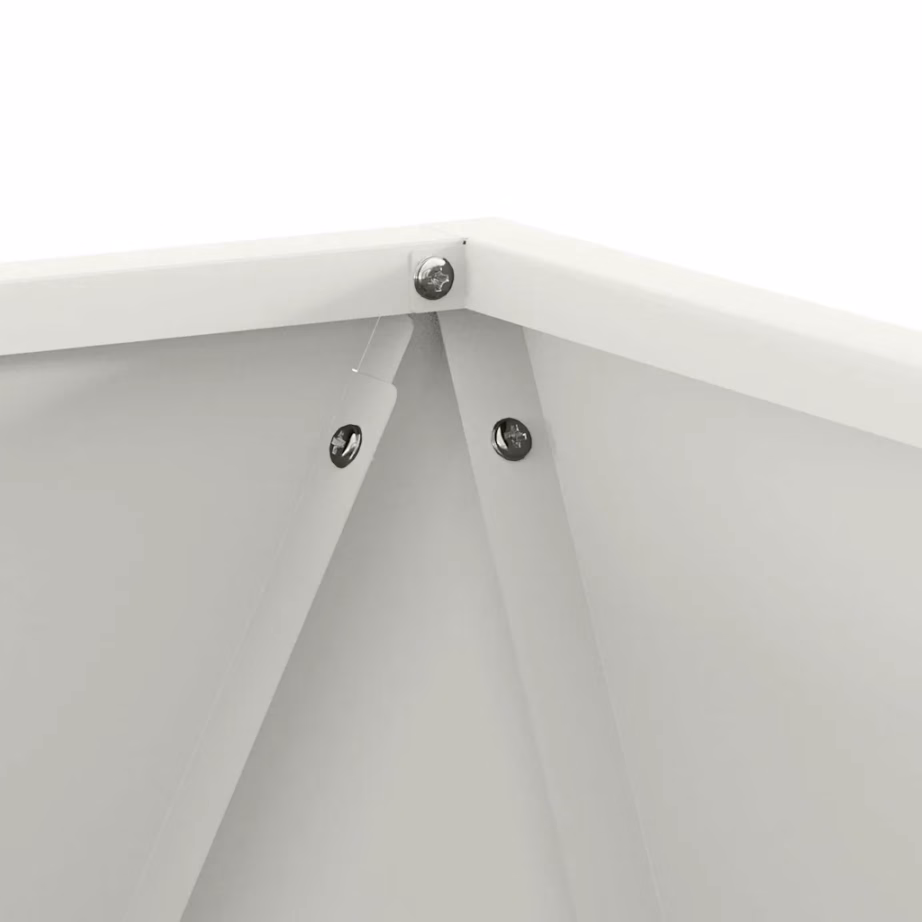 Valge terasest istutuskast, 40 x 40 x 40 cm – 7