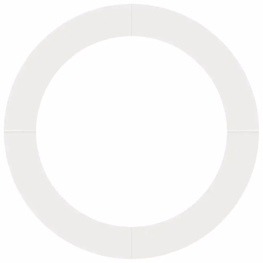 Valge terasest lame puuring puuümbruse kaitseks, 5 tk, Ø 90/120 cm, 120 x 120 cm – 5