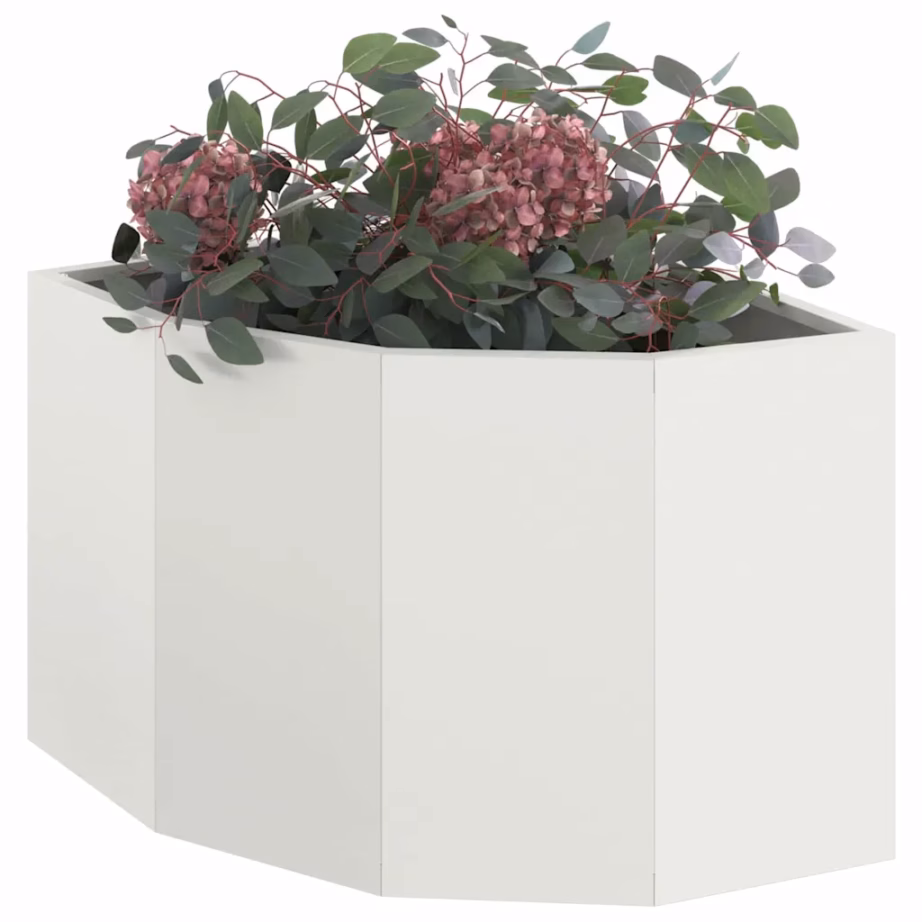 Nurga aiakast, valge terasest, 45 x 45 x 35 cm – 3