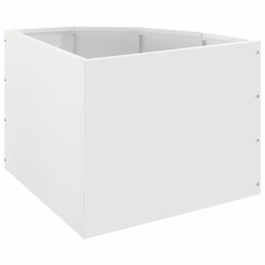 Nurga aiakast, valge terasest, 45 x 45 x 35 cm – 7