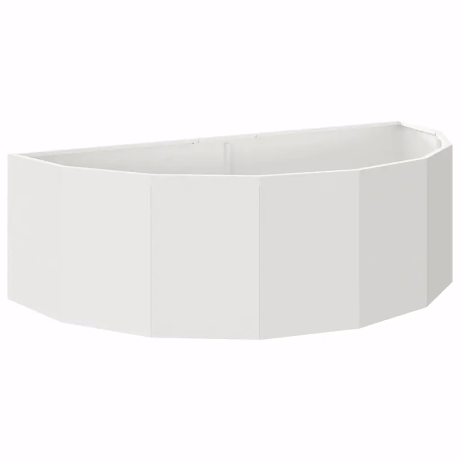 Poole ringi taimekast, valge teras, 120 x 60 x 35 cm – 2